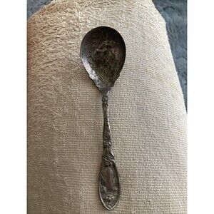 ANTIQUE NARCISSUS ART NOUVEAU 1908 Oxford SILVERPLATED SUGAR SPOON